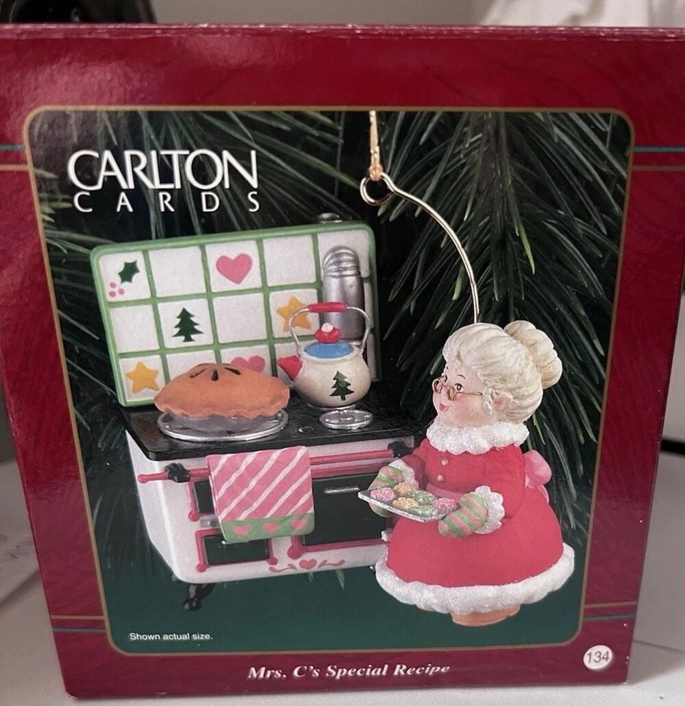 CARLTON Cards MRS C's SPECIAL RECIPE Christmas Ornament Baking Cookies New